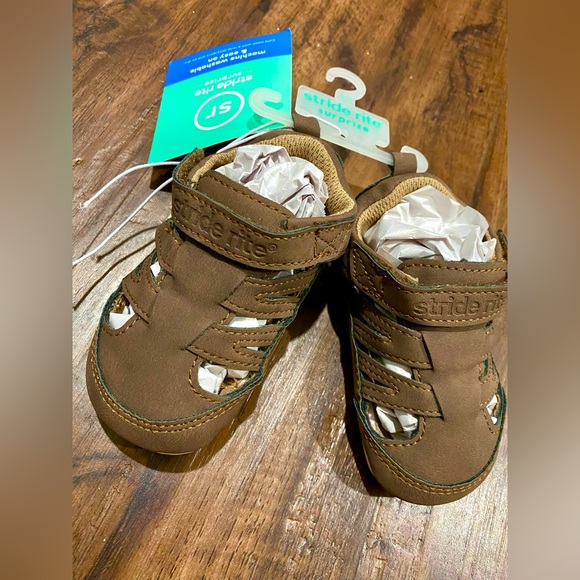 STRIDE RITE SURPRIZE brown baby shoes - Picture 1 of 6